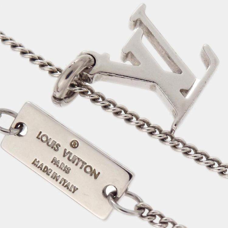 Pre Owned Louis Vuitton Ring Silver Metal Necklace