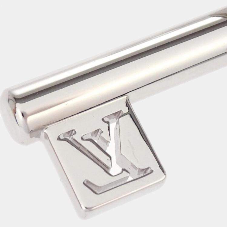 Pre Owned Louis Vuitton Silver Plated Travel Key Ring
