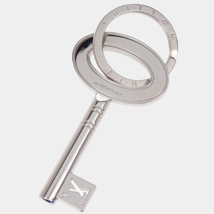 Pre Owned Louis Vuitton Silver Plated Travel Key Ring
