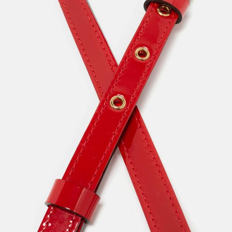 Pre Owned Louis Vuitton Cerise Patent Leather Adjustable Shoulder Bag Strap