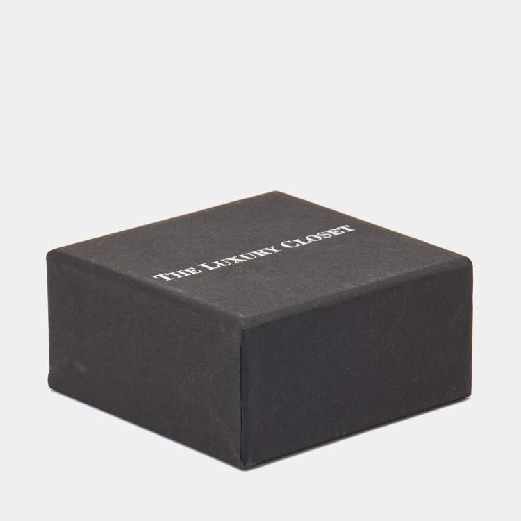 Pre Owned Louis Vuitton Monogram Inclusion Clear Resin Gold Tone  Ring Size 50