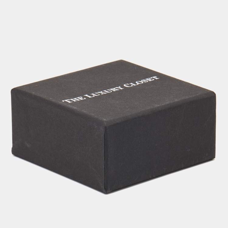 Pre Owned Louis Vuitton Monogram Inclusions Crystal Resin Gold Tone Ring Size 54