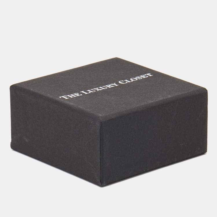 Pre Owned Louis Vuitton Nanogram Cuff Two Tone Bracelet S