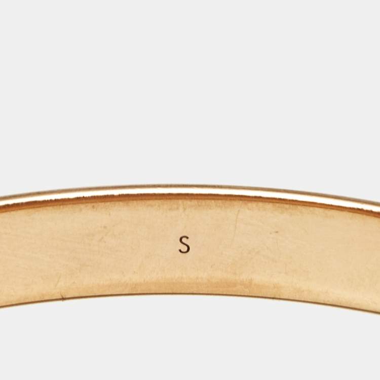 Pre Owned Louis Vuitton Nanogram Cuff Two Tone Bracelet S