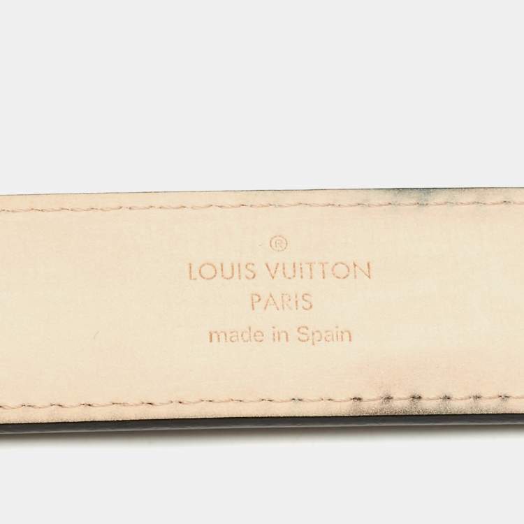 Pre Owned Louis Vuitton Black Epi Leather Essential V Belt 85CM