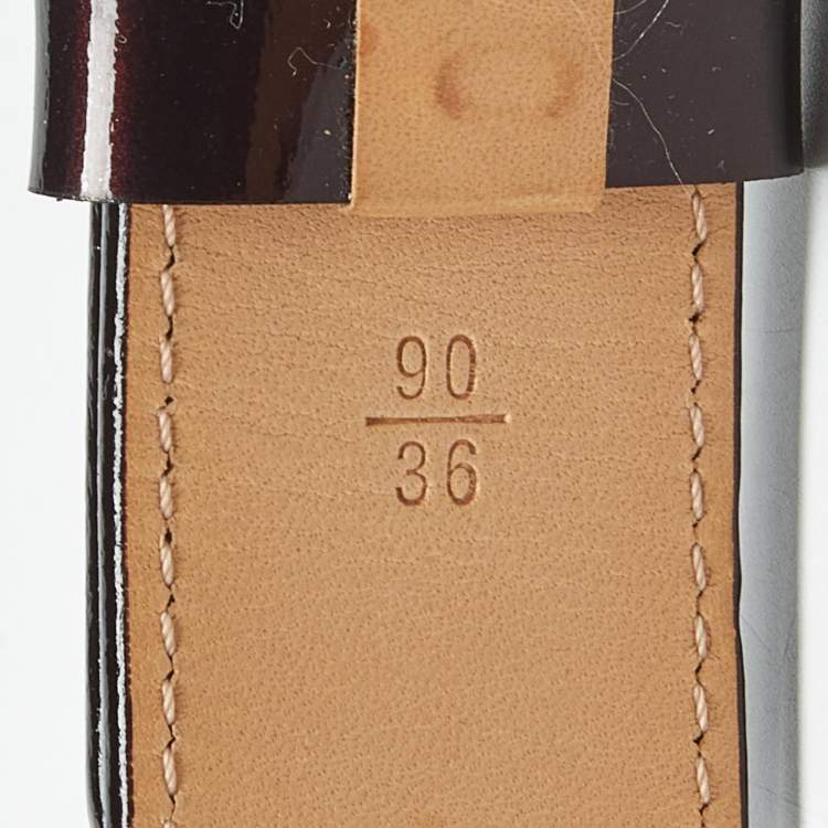 Pre Owned Louis Vuitton Amarante Monogram Vernis Buckle Belt 90 CM
