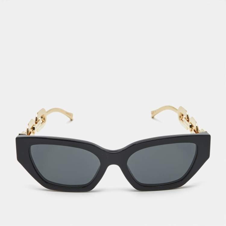Pre Owned Louis Vuitton Black/Gold Tone Z1473W Metal LV Edge Sunglasses  