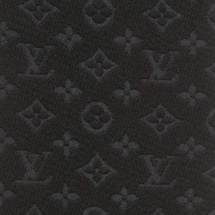 Pre Owned Louis Vuitton Black Gradient Wool Scarf
