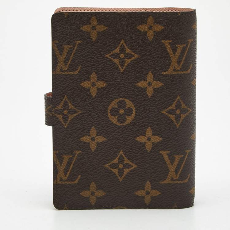 Pre Owned Louis Vuitton Monogram Affiche Canvas Small Ring Agenda Cover