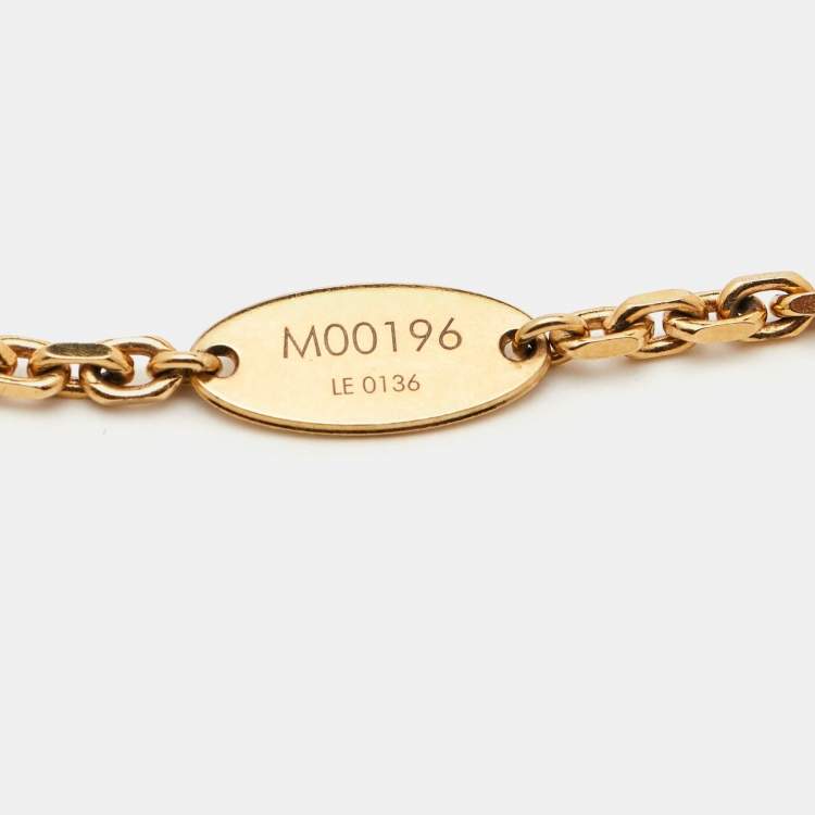 Pre Owned Louis Vuitton Gold Tone Malletage Supple Bracelet 