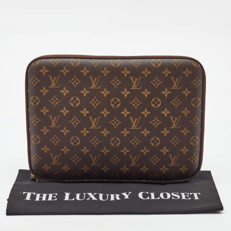 Pre Owned Louis Vuitton Monogram Canvas Laptop Sleeve