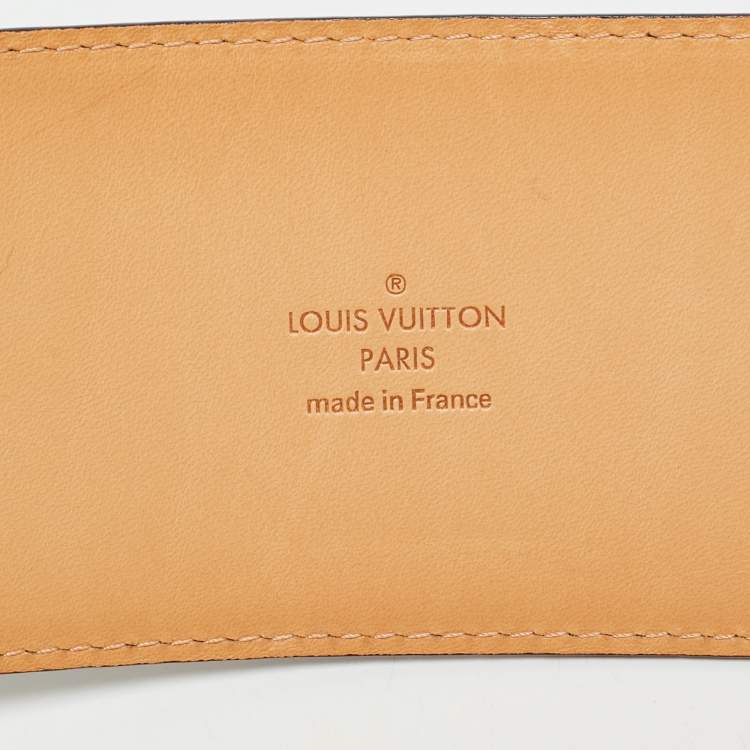 Pre Owned Louis Vuitton Amarante Vernis Leather LV Initiales Waist Belt 75 CM