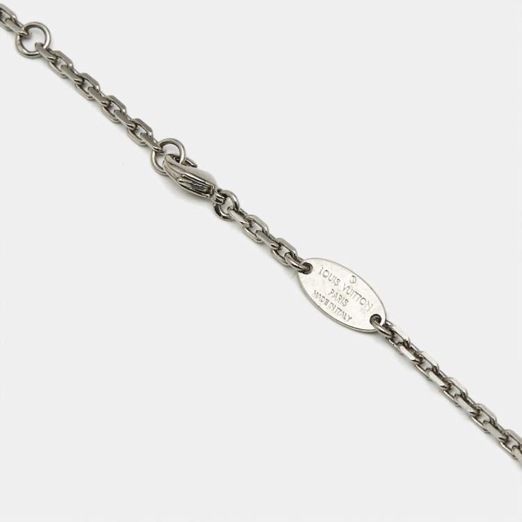 Pre Owned Louis Vuitton  Cameo Silver Tone Long Neckalce