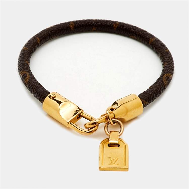 Pre Owned Louis Vuitton Luck It  Brown Monogram Canvas Bracelet