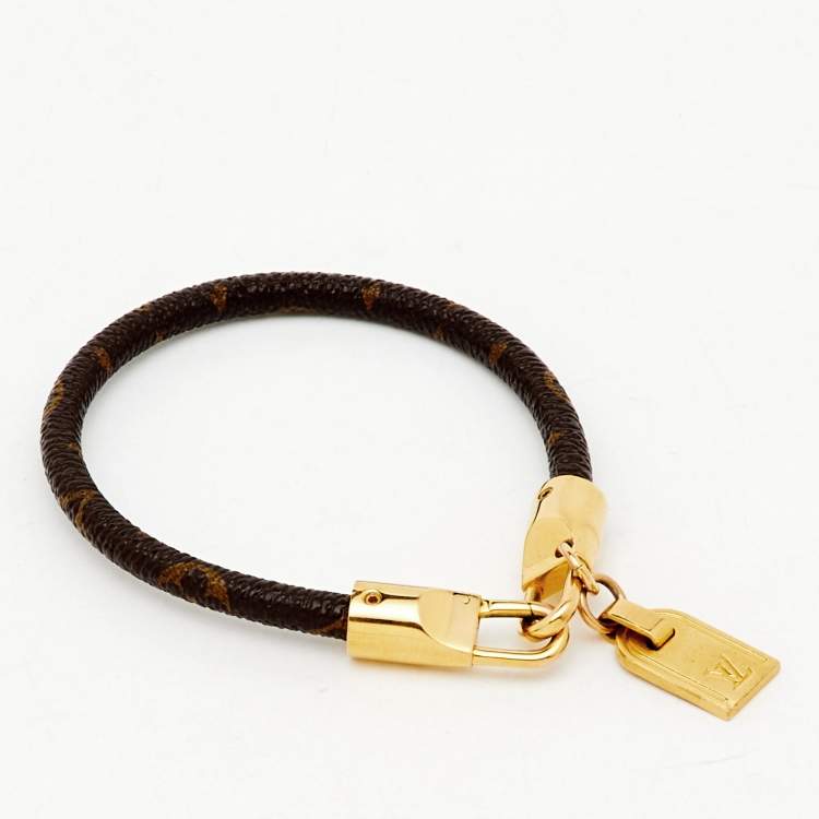 Pre Owned Louis Vuitton Luck It  Brown Monogram Canvas Bracelet