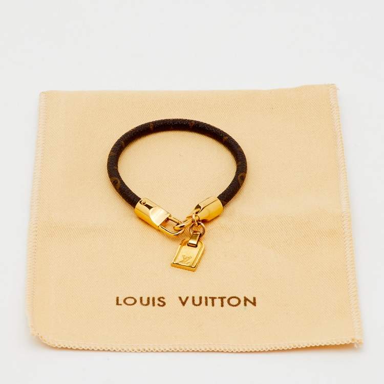 Pre Owned Louis Vuitton Luck It  Brown Monogram Canvas Bracelet