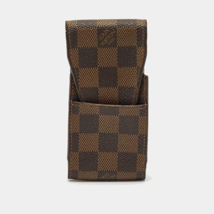 Pre Owned Louis Vuitton Damier Ebene Canvas Cigarette Case