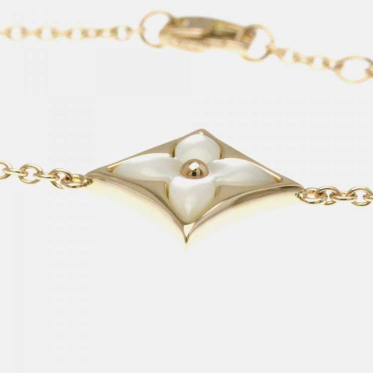 Pre Owned Louis Vuitton Color Blossom Star 18K Rose Gold and Mother of Pearl Charm Bracelet