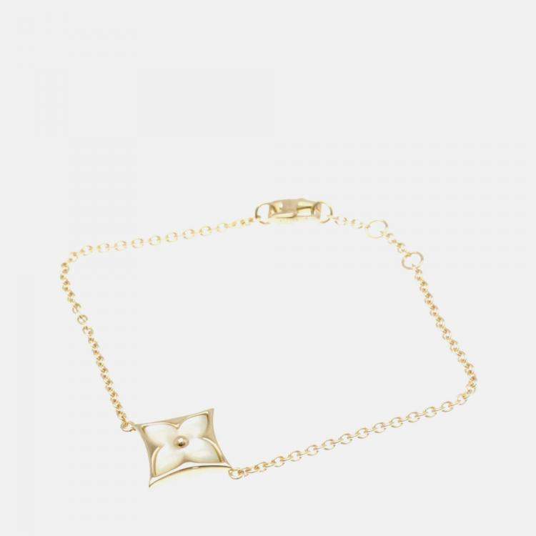 Pre Owned Louis Vuitton Color Blossom Star 18K Rose Gold and Mother of Pearl Charm Bracelet