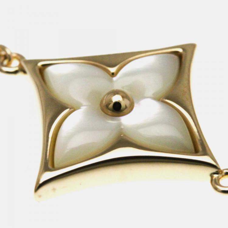 Pre Owned Louis Vuitton Color Blossom Star 18K Rose Gold and Mother of Pearl Charm Bracelet