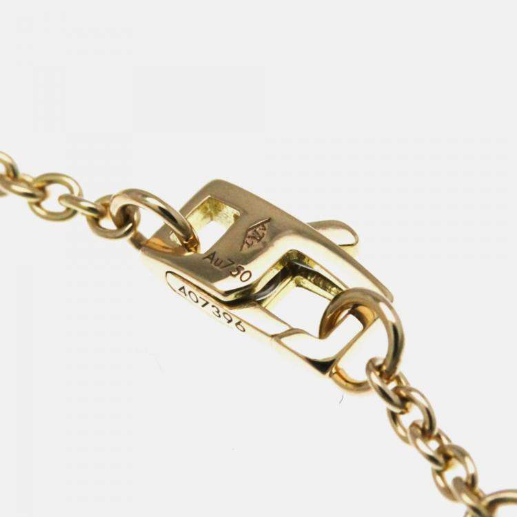 Pre Owned Louis Vuitton Color Blossom Star 18K Rose Gold and Mother of Pearl Charm Bracelet