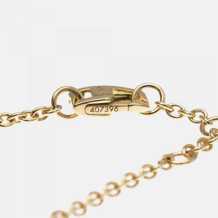 Pre Owned Louis Vuitton Color Blossom Star 18K Rose Gold and Mother of Pearl Charm Bracelet