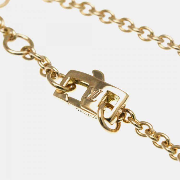 Pre Owned Louis Vuitton Color Blossom Star 18K Rose Gold and Mother of Pearl Charm Bracelet