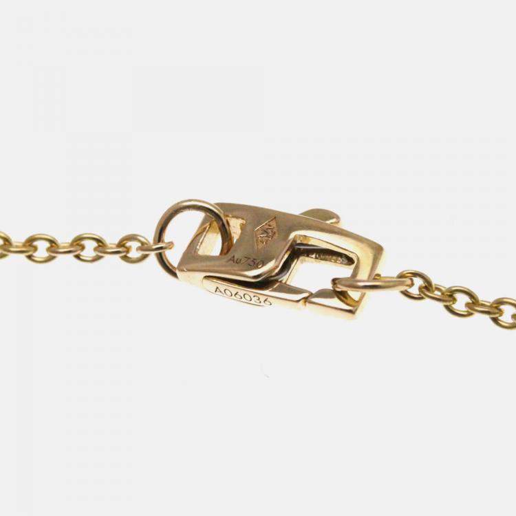 Pre Owned Louis Vuitton Star Blossom 18K Rose Gold and Diamond Pendant Necklace