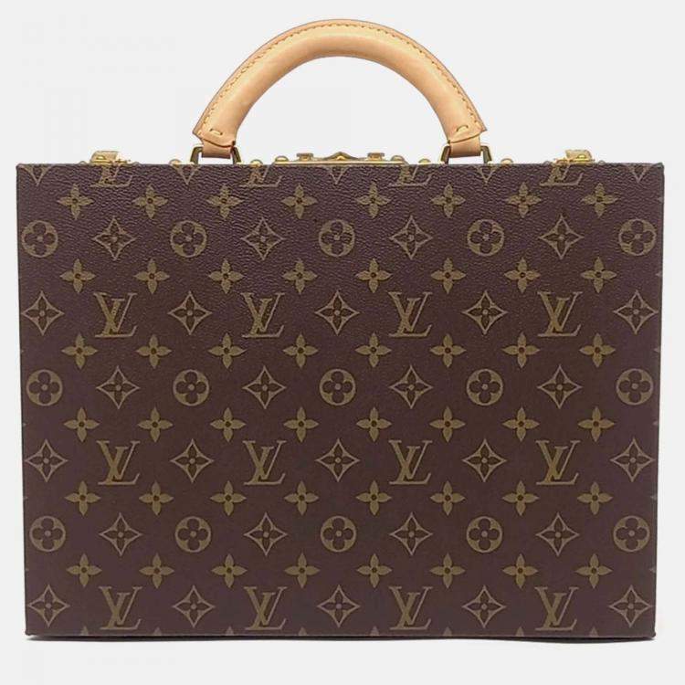Pre Owned Louis Vuitton Brown Coated Canvas Bijoux Jewelry Box