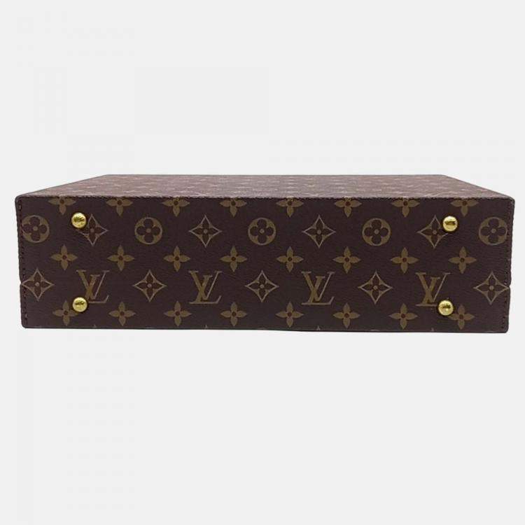 Pre Owned Louis Vuitton Brown Coated Canvas Bijoux Jewelry Box