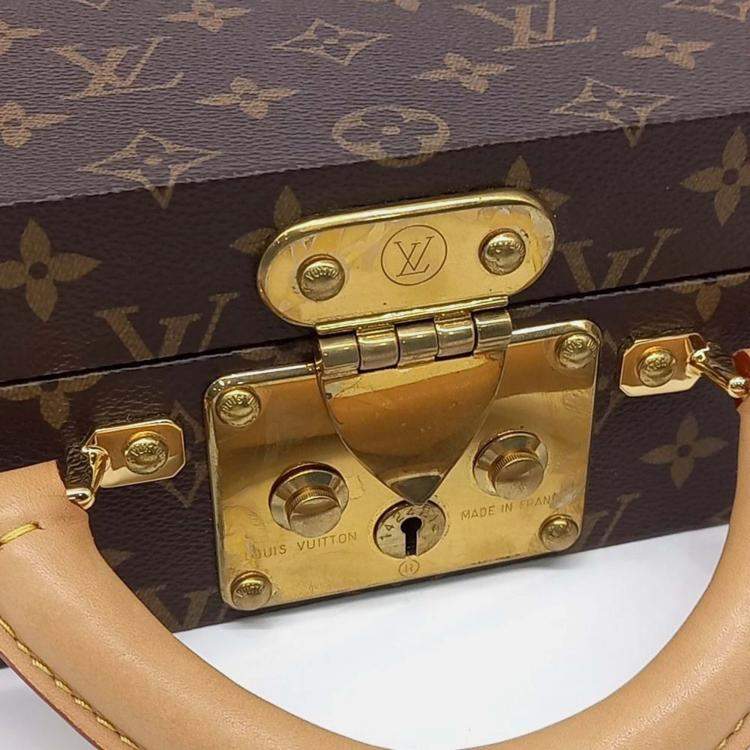 Pre Owned Louis Vuitton Brown Coated Canvas Bijoux Jewelry Box