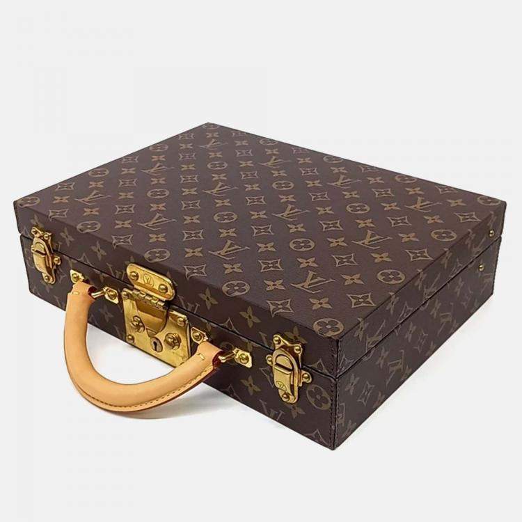 Pre Owned Louis Vuitton Brown Coated Canvas Bijoux Jewelry Box