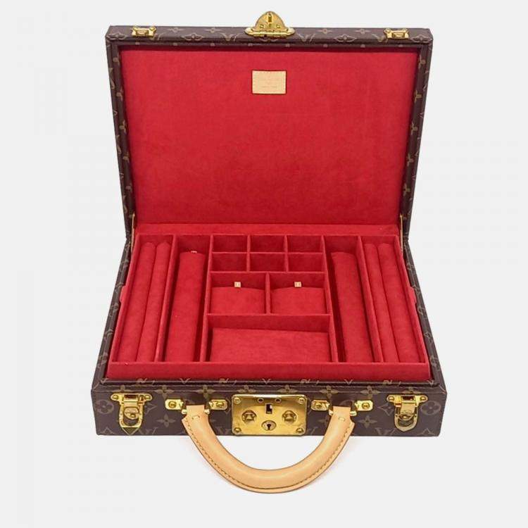 Pre Owned Louis Vuitton Brown Coated Canvas Bijoux Jewelry Box