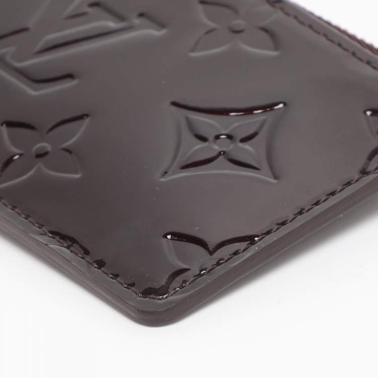 Pre Owned Louis Vuitton Amarante Monogram Vernis Key Pouch