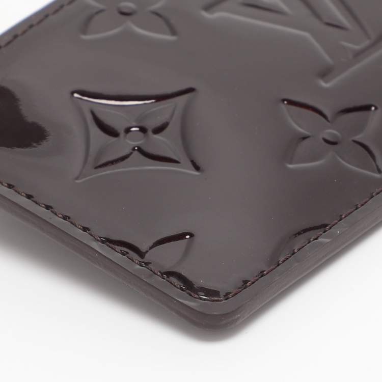 Pre Owned Louis Vuitton Amarante Monogram Vernis Key Pouch