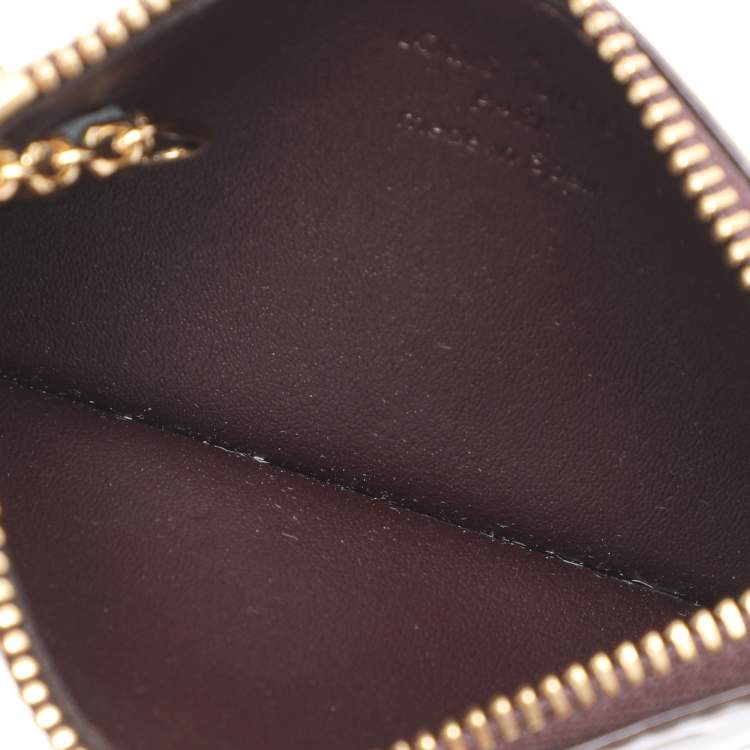 Pre Owned Louis Vuitton Amarante Monogram Vernis Key Pouch