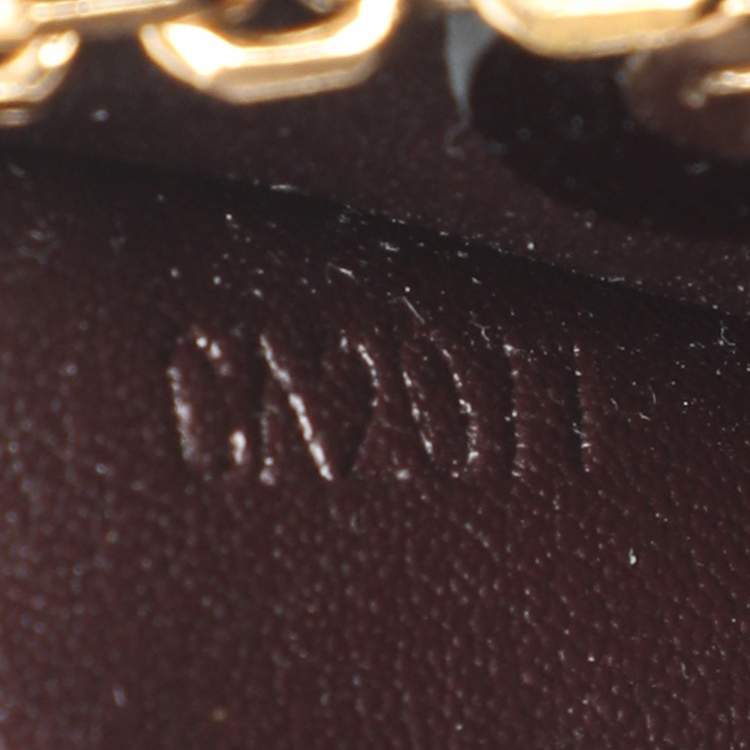 Pre Owned Louis Vuitton Amarante Monogram Vernis Key Pouch