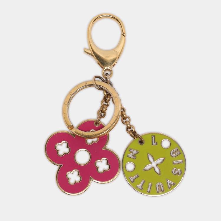 مملوكة مسبقًا Louis Vuitton Looping Enamel Gold Tone Key Ring