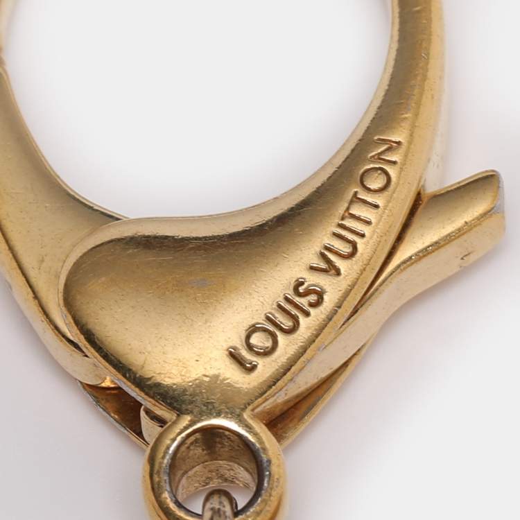 مملوكة مسبقًا Louis Vuitton Looping Enamel Gold Tone Key Ring