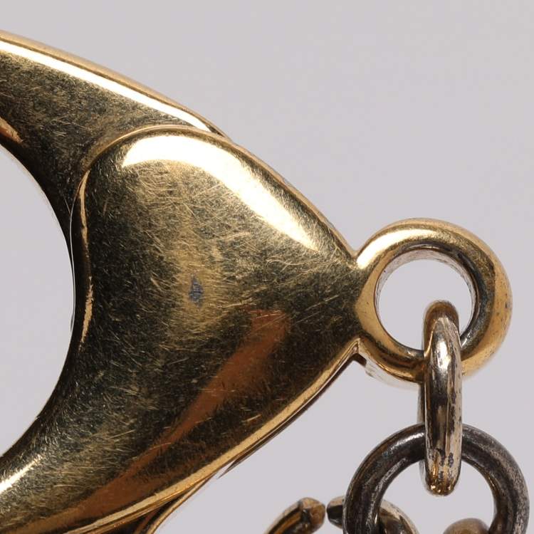 مملوكة مسبقًا Louis Vuitton Looping Enamel Gold Tone Key Ring