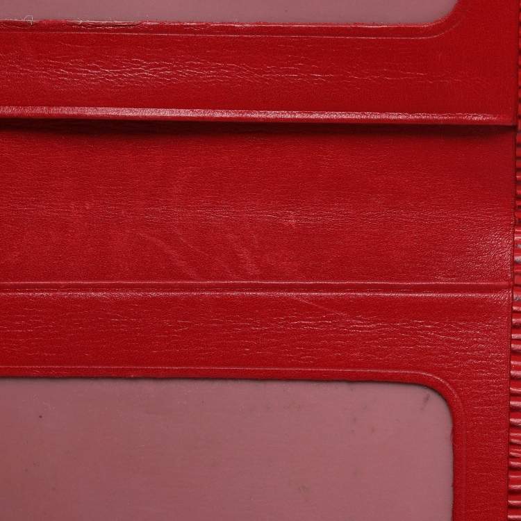 Pre Owned Louis Vuitton Red Epi Leather Porte 2 Cartes Vertical Pass Case