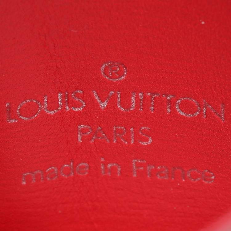 Pre Owned Louis Vuitton Red Epi Leather Porte 2 Cartes Vertical Pass Case