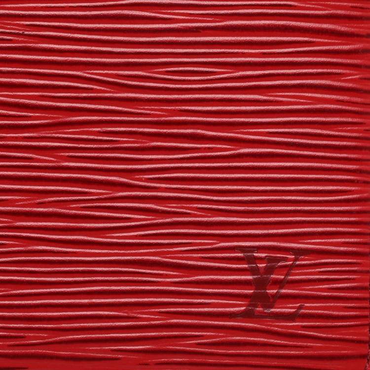Pre Owned Louis Vuitton Red Epi Leather Porte 2 Cartes Vertical Pass Case
