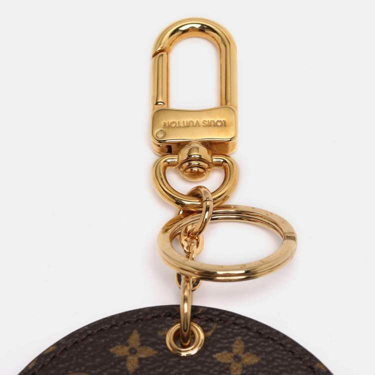 Pre Owned حامل مفاتيح ودلاية حقيبة دائرية بقلب قصص لوي فيتون كانفاس مونوجرامي