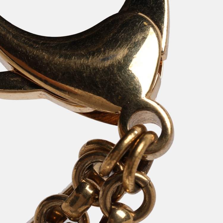 Pre Owned Louis Vuitton White/Black Resin Monogram Mini Lin Key Holder and Bag Charm