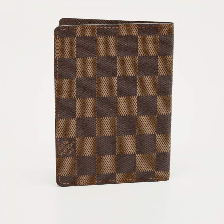 Pre Owned Louis Vuitton Damier Ebene Canvas Passport Case