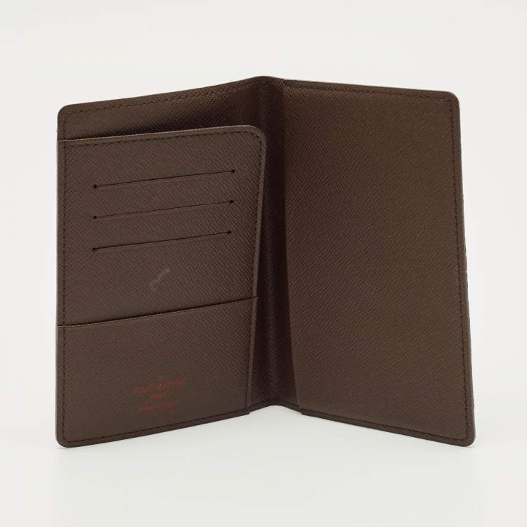 Pre Owned Louis Vuitton Damier Ebene Canvas Passport Case