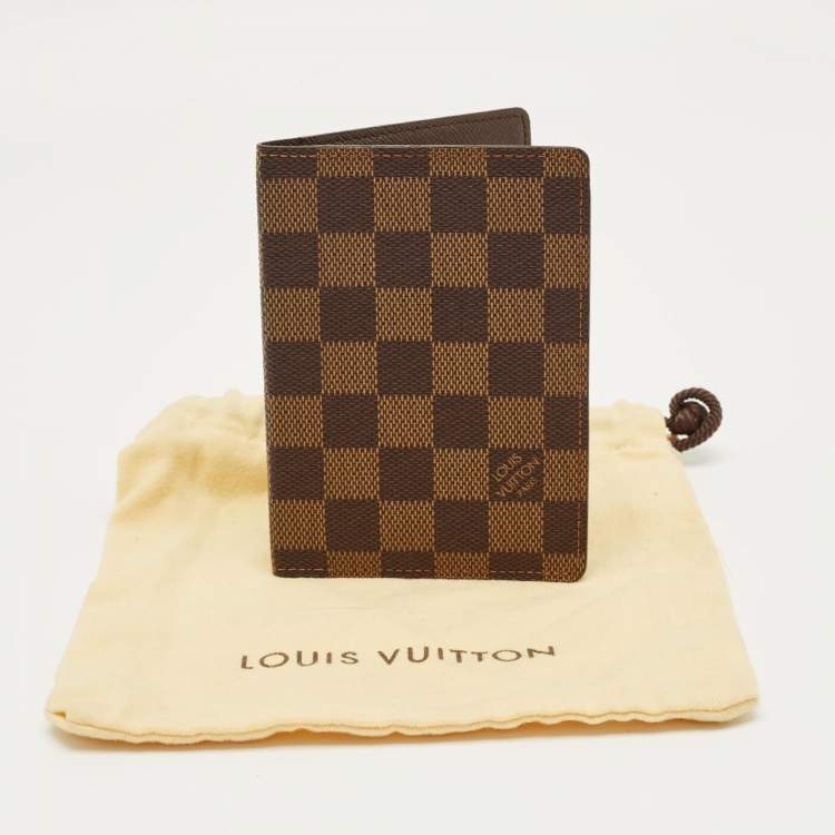 Pre Owned Louis Vuitton Damier Ebene Canvas Passport Case