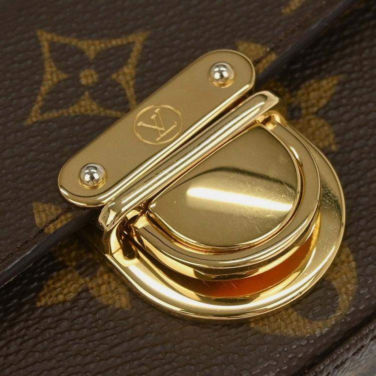 Pre Owned Louis Vuitton Brown Monogram Pochette Lagoon Glasses Case