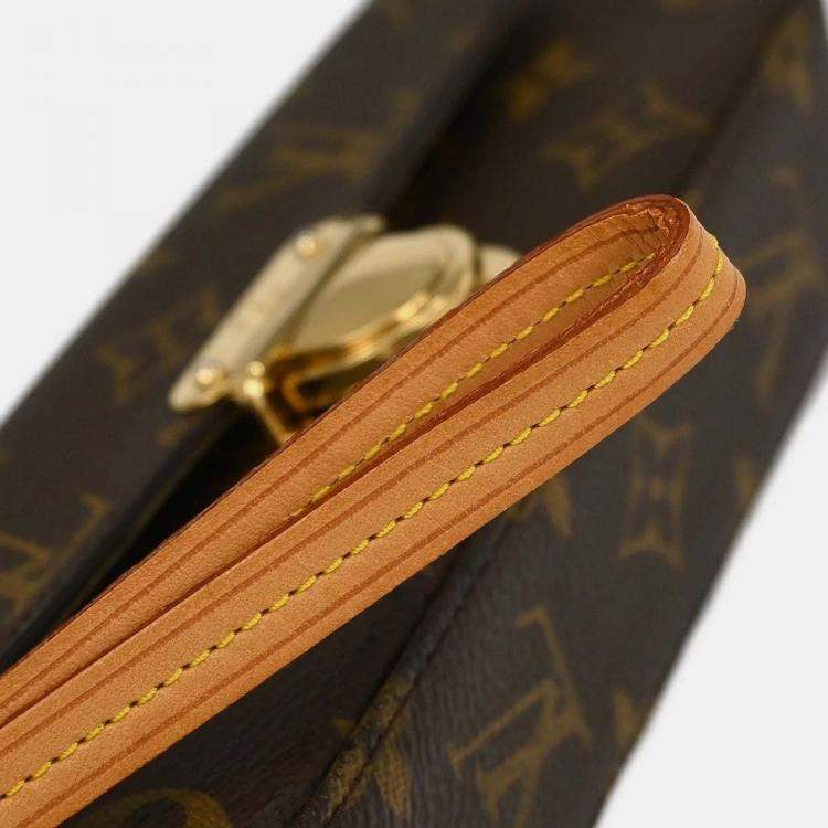 Pre Owned Louis Vuitton Brown Monogram Pochette Lagoon Glasses Case